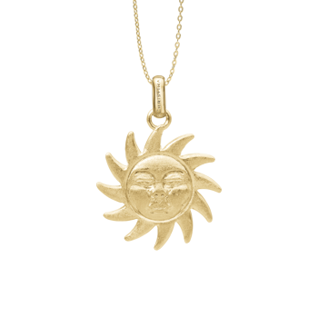 Glowing Sun vedhæng i forgyldt sølv fra Christina Jewelry