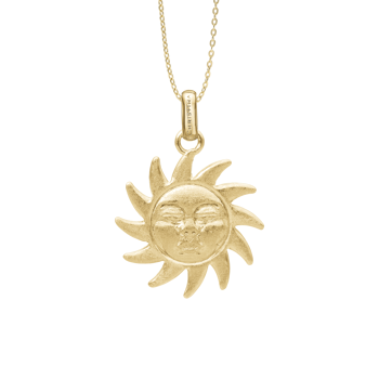 Glowing Sun vedhæng i forgyldt sølv fra Christina Jewelry