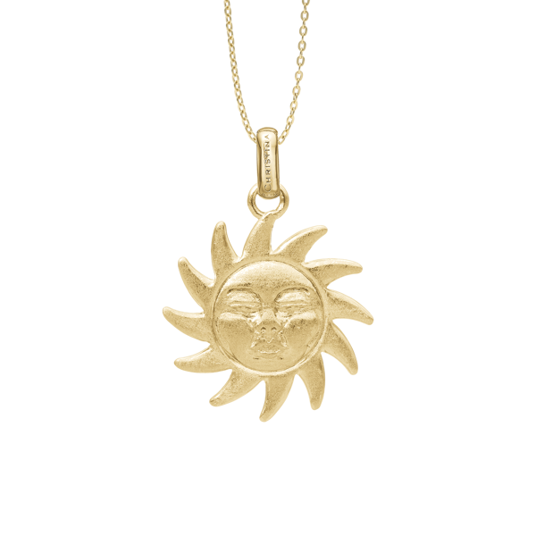 Glowing Sun vedhæng i forgyldt sølv fra Christina Jewelry