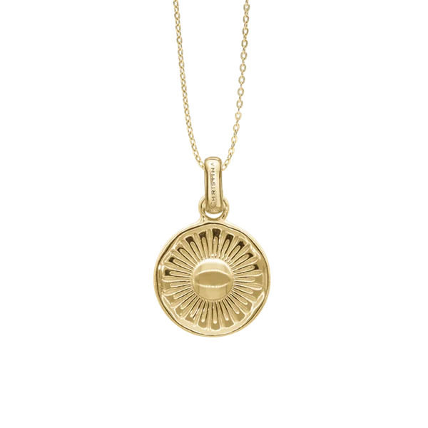 Magic Sun vedhæng og halskæde i Forgyldt sterling sølv fra Christina Jewelry