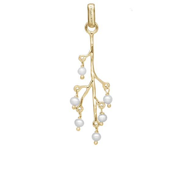 Cherry Tree vedhæng og halskæde i Forgyldt sterling sølv fra Christina Jewelry med en 70+20 cm kæde