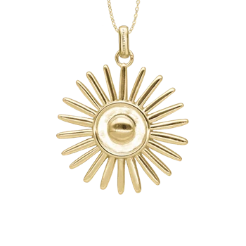 Sunshine vedhæng og halskæde i Forgyldt sterling sølv fra Christina Jewelry