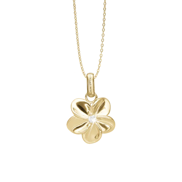 Flower Bouquette vedhæng og halskæde i Forgyldt sterling sølv fra Christina Jewelry