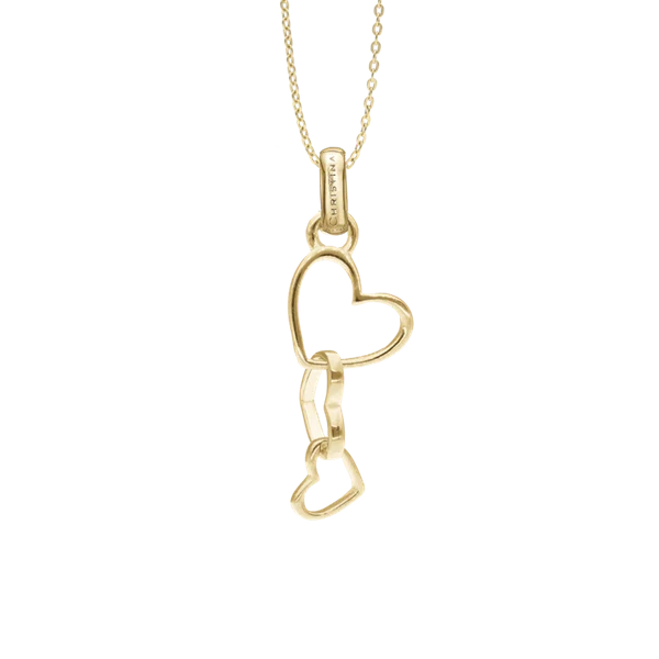 Dancing Love vedhæng og halskæde i Forgyldt sterling sølv fra Christina Jewelry med 40+15 cm halskæde