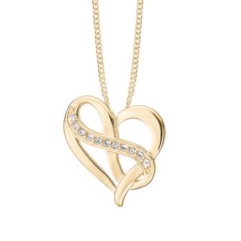 ETERNITY HEART vedhæng forgyldt sterling sølv fra Christina Jewelry