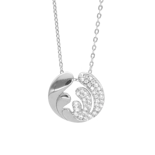 Ocean Splash vedhæng og halskæde i Sterling sølv  fra Christina Jewelry