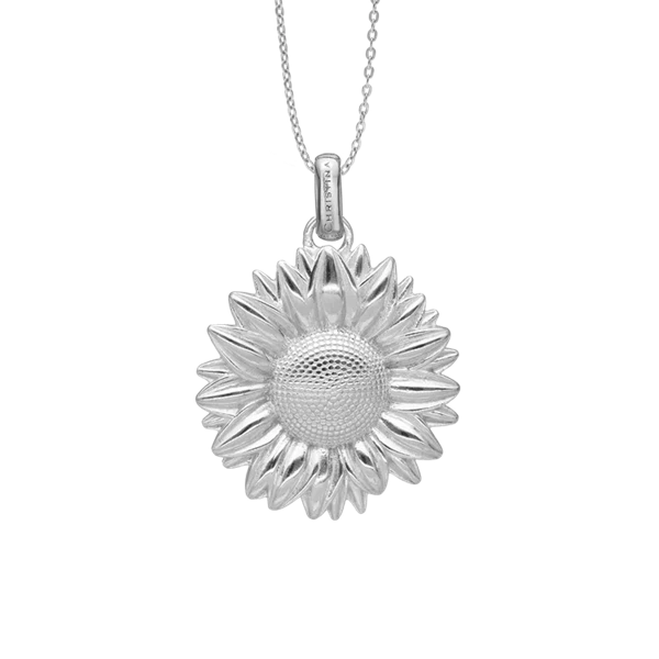 Sunflower vedhæng og halskæde i Sterling sølv  fra Christina Jewelry
