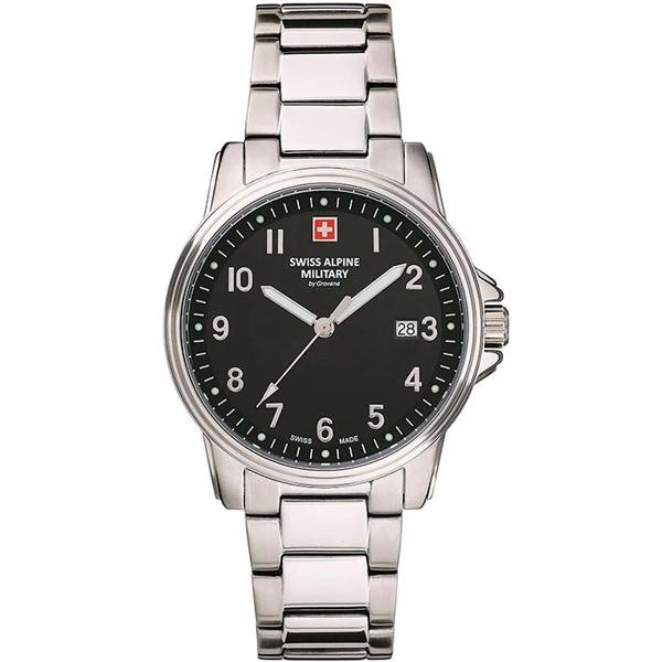 Swiss Alpine Military Classic Stål quartz herre ur, model 70111137