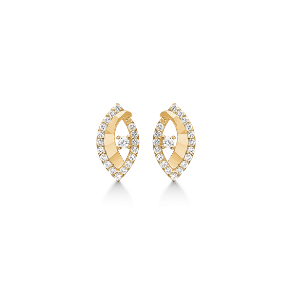 Støvring Design\'s Super smukke ovale ørestikker med masser af glitrende zirkonia, 11 x 6 mm