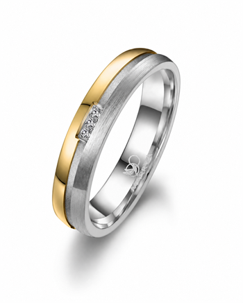 Marrya Titanium damering med forgyldning med 3 stk Zirkonia