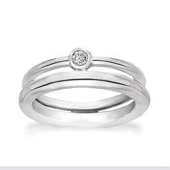 Rabinovich Sterling sølv fingerring, Ribbon med topas