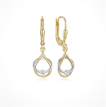 Guld ørehænger, fra Støvring Design