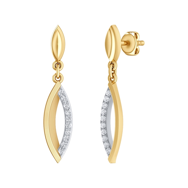 14 kt diamant øreringe fra Støvring