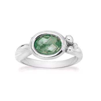 Rabinovich HOPE Sterling sølv ring med grøn kvarts
