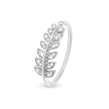 Model 1.18.A, Ring med zirkonia blade i 925 sterling sølv  hos Guldsmykket.dk