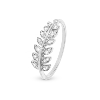 Model 1.18.A-59, Ring med zirkonia blade i 925 sterling sølv  hos Guldsmykket.dk