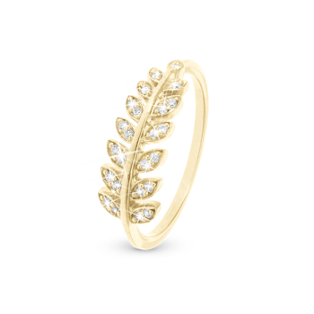 Model 1.18.B, Ring med zirkonia blade i 925 forgyldt sølv  hos Guldsmykket.dk