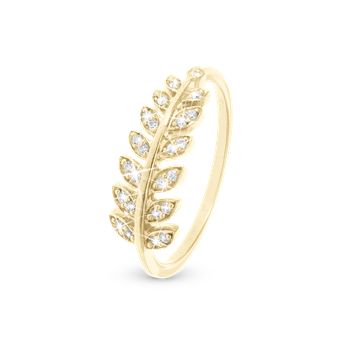 Model 1.18.B, Ring med zirkonia blade i 925 forgyldt sølv  hos Guldsmykket.dk