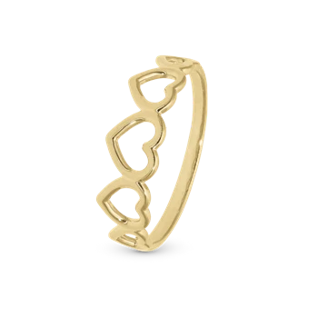 Forgyldt Dancing Love ring fra Cristina