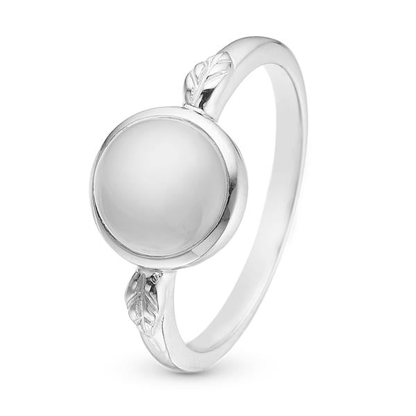 Christina Jewelry sterling sølv Moonstone Ring med ægte grå månesten 925 sterling sølv