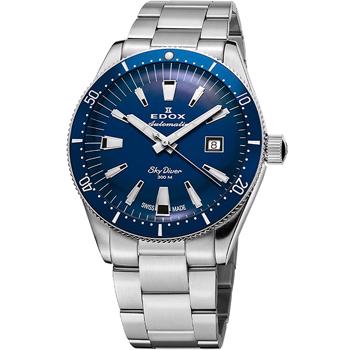 Edox Skydiver Stål Sellita SW200 Herre ur
