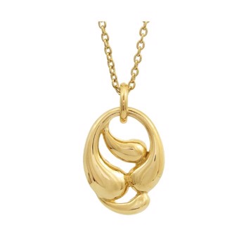 Forgyldt sølv collier Curvy Class - Rabinovich