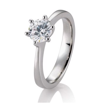 Platin 600 Engagement Solitaire ring med 0,6 ct Diamanter Wesselton SI