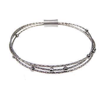 San - Link of joy Omega Sterling sølv Armbånd med Blank overflade