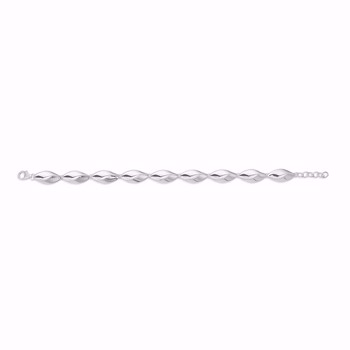 Sølv armbånd med snoet kæde fra Guld & Sølv Design