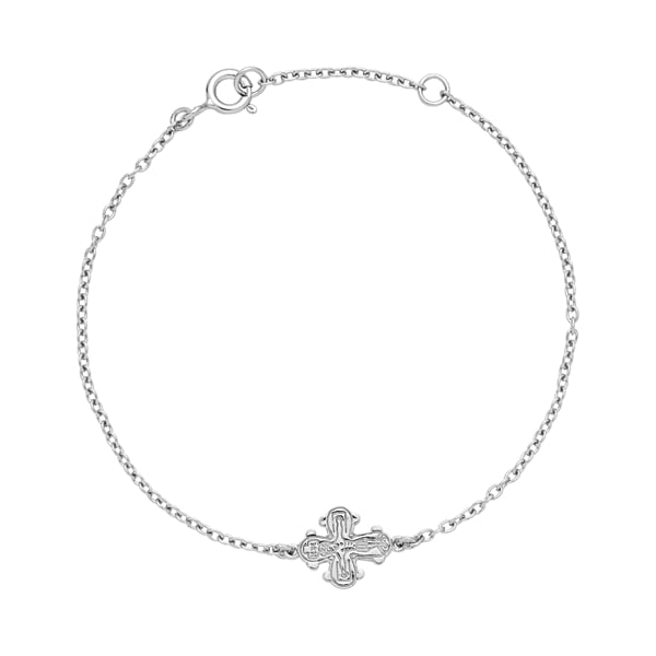 Armbånd med dagmarkors i sølv sterling sølv 16-18 cm