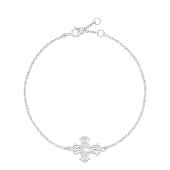 Armbånd dagmarkors 14x12mm åbnet sterling sølv