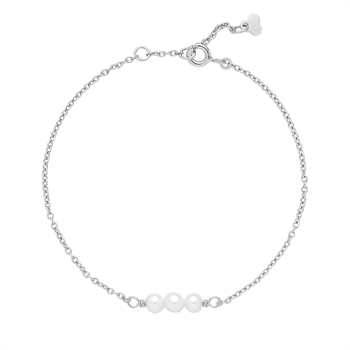 Lund Copenhagen ferskvandsperle armbånd i 925 sterling sølv