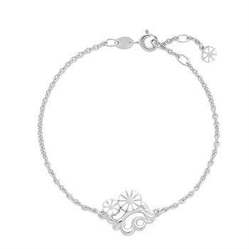 Marguerit Armbånd filigran 7,5+5mm 925, 17-18-19cm