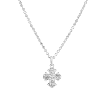 Collier med dagmarkors 10x9 mm 45 cm sterling sølv