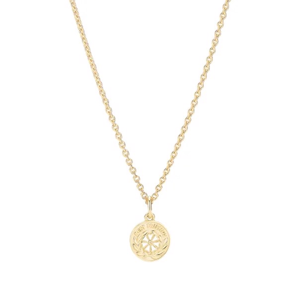 Model 9025099-M, 24 Karat Forgyldning m. hvid emalje hos Guldsmykket.dk