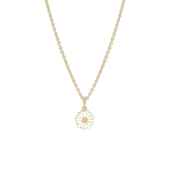 Lund Copenhagen Marguerit halskæde forgyldt sølv 11 mm