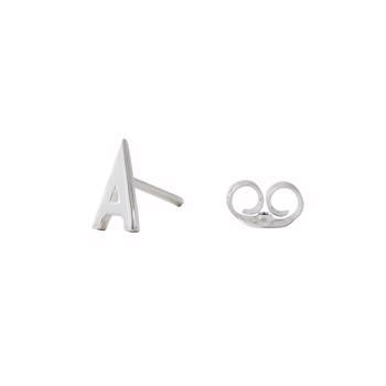 Arne Jacobsen bogstavs ørering (A-Z) i sølv, 7,5 mm - Sælges pr. stk.