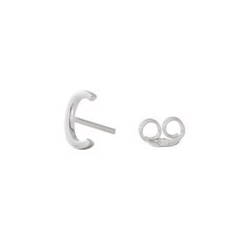 C - Smuk Arne Jacobsen bogstavs ørering i sølv, 7,5 mm - prisen er PR. STK.