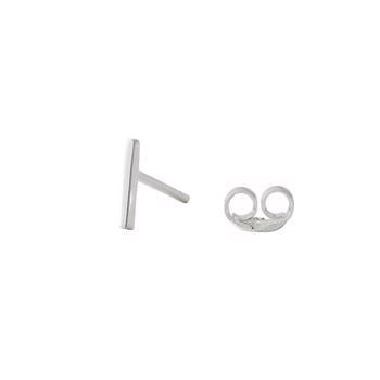 I - Smuk Arne Jacobsen bogstavs ørering i sølv, 7,5 mm - prisen er PR. STK.