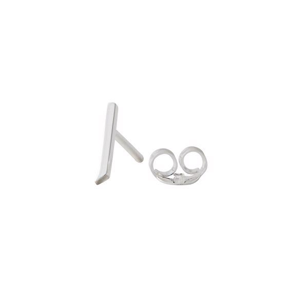 J - Smuk Arne Jacobsen bogstavs ørering i sølv, 7,5 mm - prisen er PR. STK.