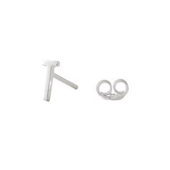 T - Smuk Arne Jacobsen bogstavs ørering i sølv, 7,5 mm - prisen er PR. STK.