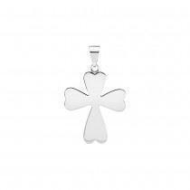 Image of Lund Copenhagen kors 925 sterling sølv vedhæng blank, model 906819-S