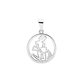 Stjernetegn vandmand 20mm sterling sølv