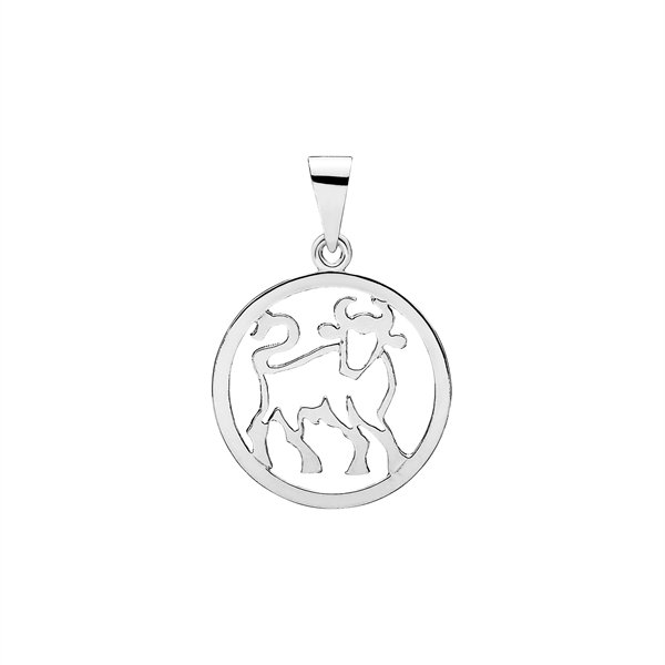 Stjernetegn tyr 20mm sterling sølv