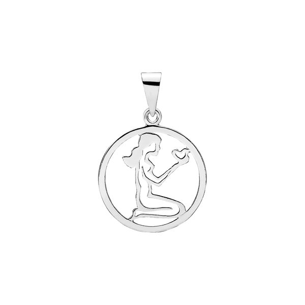 Stjernetegn jomfru 20mm sterling sølv