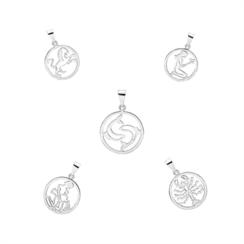 Stjernetegn 20mm sterling sølv fra Lund Copenhagen