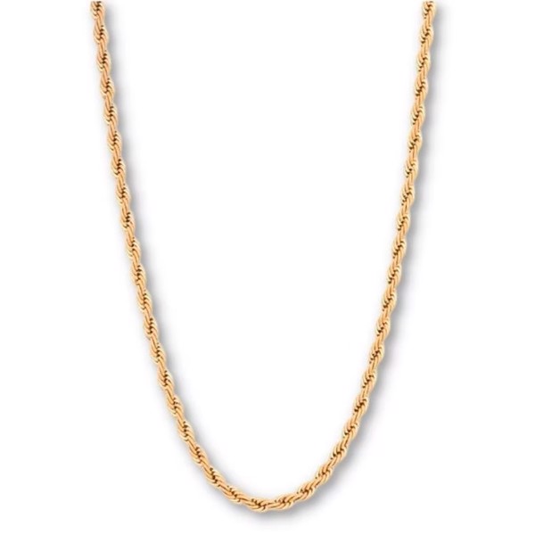 HAYES - Cordel kæde i guldfarvet stål, 7 mm bred, by Billgren