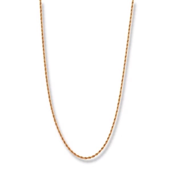 HAYES - Cordel kæde i guldfarvet stål, 3 mm bred, by Billgren