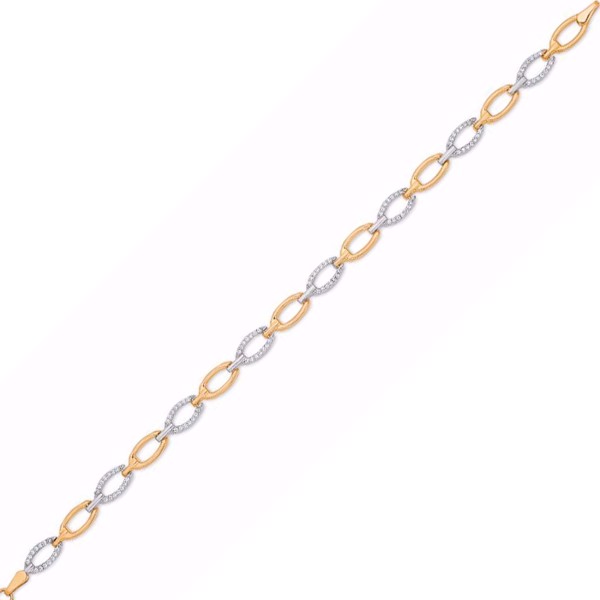 8 kt. guld armbånd med zirkonia fra Guld & Sølv Design