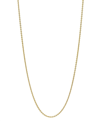 Forgyldt rund anker kæde 0,40mm bred 100cm lang